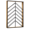 Wood and Metal Wall Mounted Wine Rack (36.25” x 24.25”)